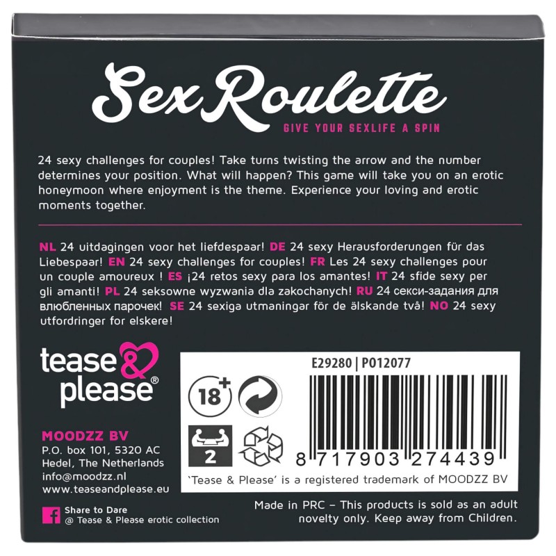 Sex Roulette Love & Married - szex társasjáték (10 nyelven) 136103 termék bemutató kép
