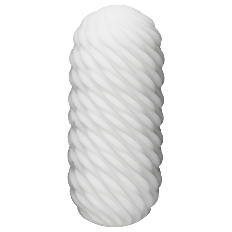 TENGA 3Dx Flow - hullámos mintás maszturbátor (fehér) 148453 termék bemutató kép