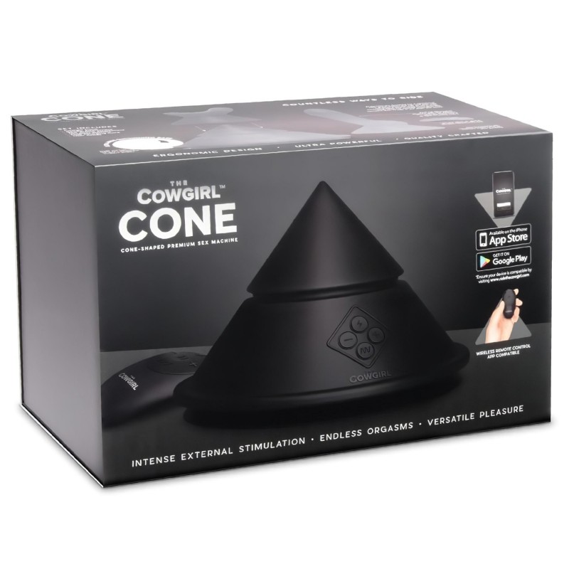 The Cowgirl Cone - okos szexgép különböző feltétekkel (fekete) 139456 termék bemutató kép