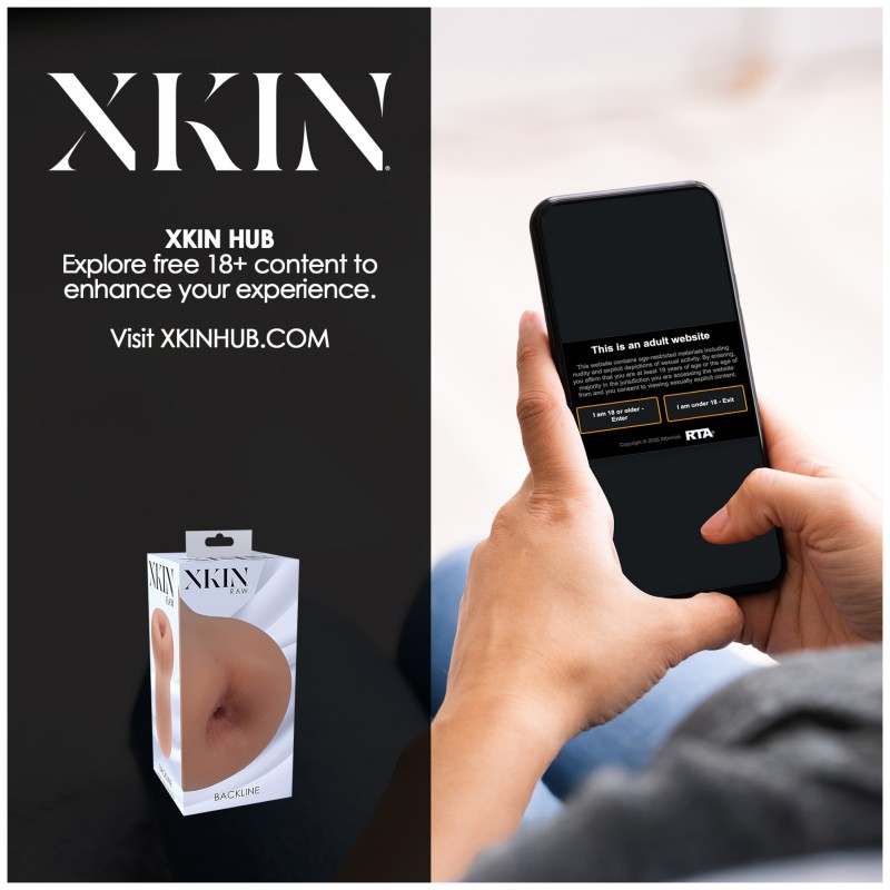 XKIN - élethű műpopsi maszturbátor - M (sötét natúr) 128643 termék bemutató kép