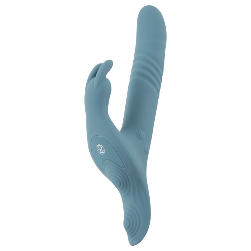 You2Toys - 3 részes felcsatolható nyuszis lökővibrátor távirányítóval (kék) 145048 termék bemutató kép