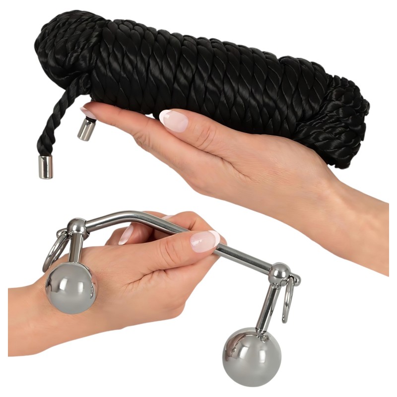 You2Toys Bondage anál plug (149g) + BDSM kötél (10m) 113037 termék bemutató kép