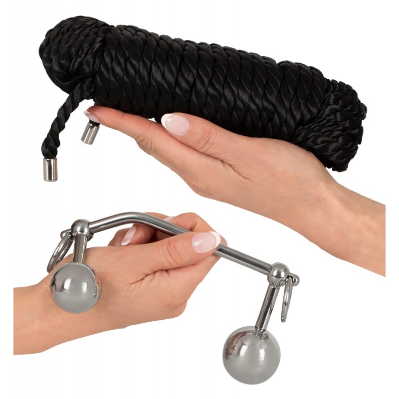 You2Toys Bondage anál plug (149g) + BDSM kötél (10m) 62478 termék bemutató kép