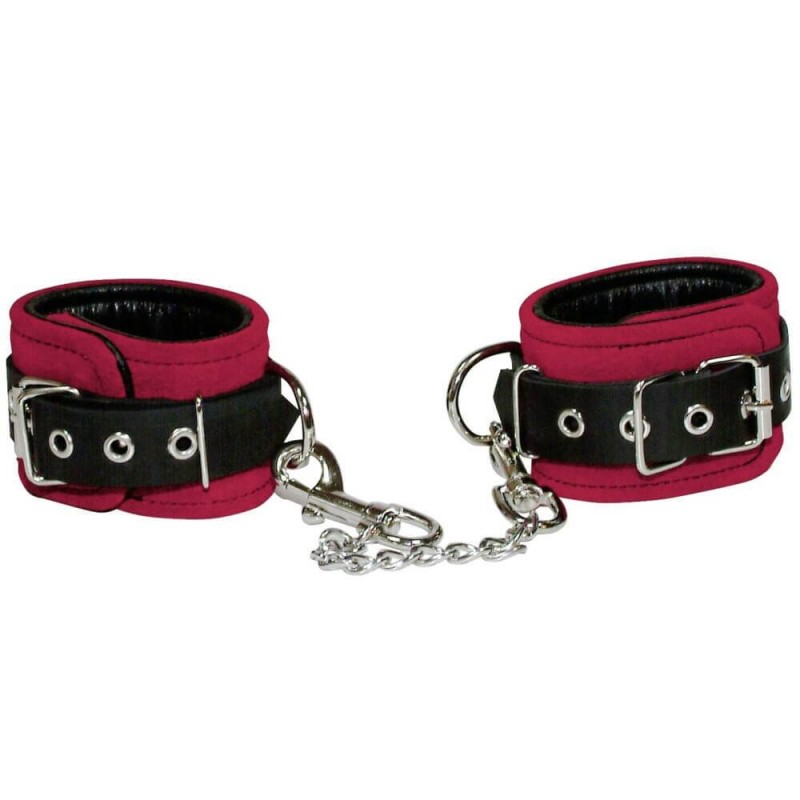 ZADO - bőr csuklóbilincs (piros) 78588 termék bemutató kép